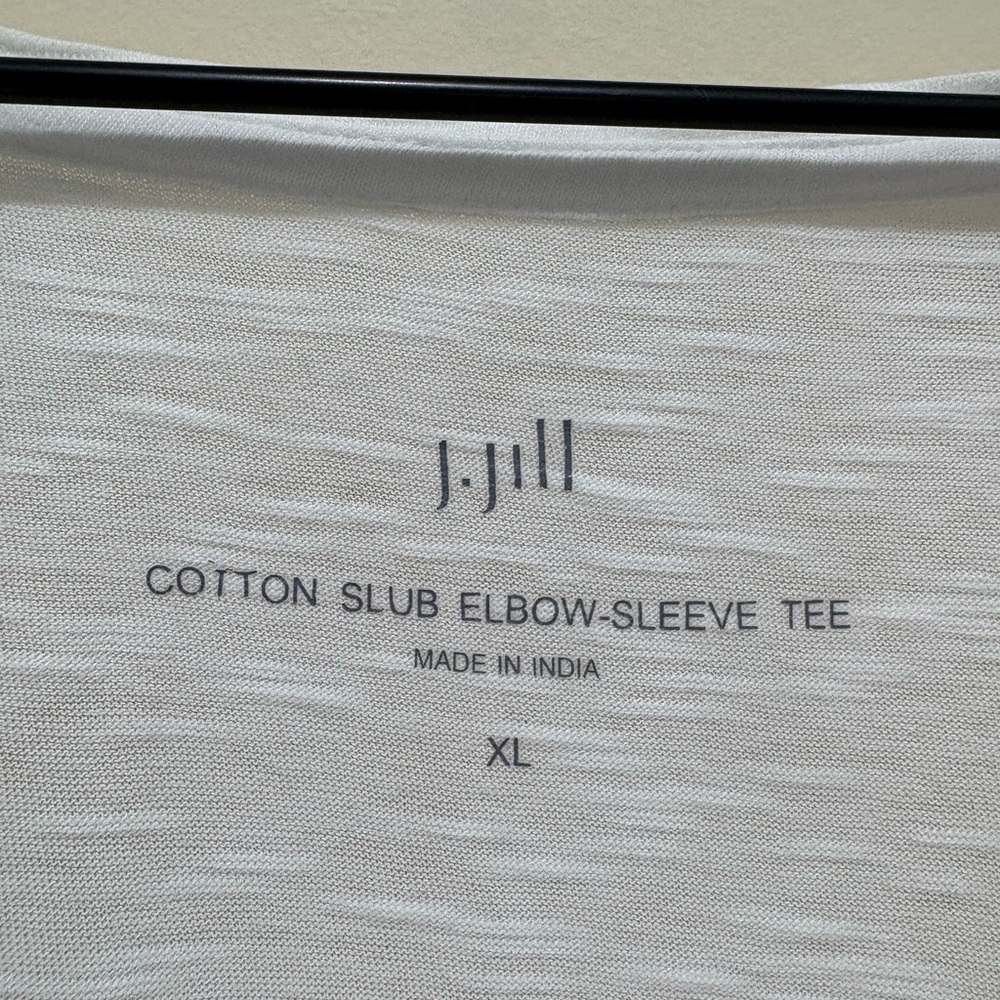 J.Jill Cotton Slub Elbow Tee - Picture 4 of 5